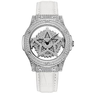 欧利时(OLEVS)瑞士品牌手表女满天星防水石英表女士镶钻真皮带气质轻奢时尚腕表