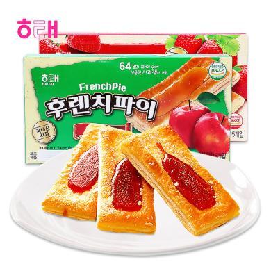 韩国进口食品海太苹果草莓酱派千层酥饼干水果酱曲奇儿童分享零食