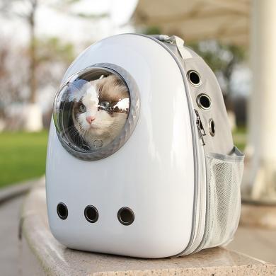 宠物外出便携透明太空猫包猫咪透气太空舱双肩背包大容量侧开书包