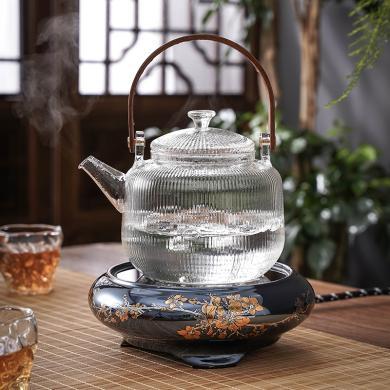岳恒电陶炉家用静音煮茶炉蒸茶壶煮茶器普洱茶茶炉专用烧水玻璃壶