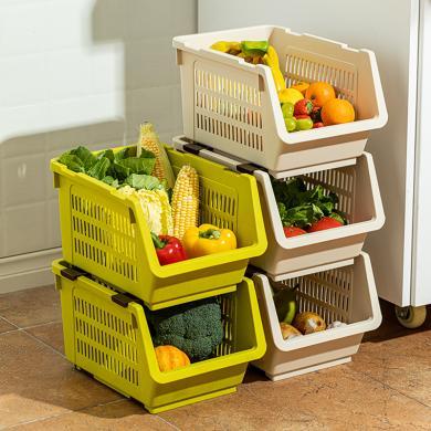 摩登主妇菜篮子置物架落地多层储物架放菜架子厨房水果蔬菜收纳架