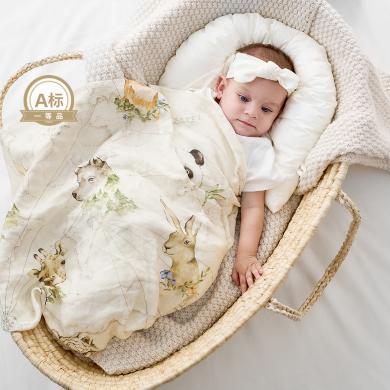 嫚熙婴儿包被初生夏季包巾新生儿抱被浴巾盖毯宝宝包单M237E200001