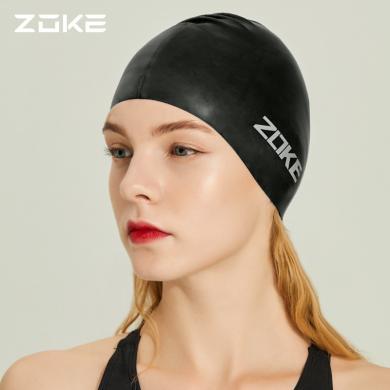 zoke泳帽男 硅胶专业成人游泳帽子游泳帽 女士长发护耳防进水620503203