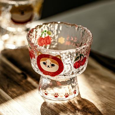 摩登主妇原创日式茶杯玻璃水杯女士个人专用主人杯高颜值喝茶杯子