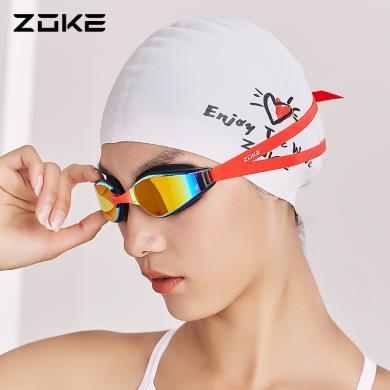 洲克电镀泳镜成人防水防雾高清男款专业竞速女游泳训练zoke装备622501201