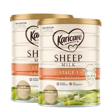 【2罐装】澳洲新西兰进口 Karicare可瑞康 婴幼儿宝宝配方绵羊奶粉 1段 (0-6个月) 900g/罐 可瑞康羊奶粉