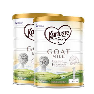 【2罐装】澳洲新西兰进口 karicare可瑞康 婴幼儿宝宝羊奶粉900g/罐 （0-6个月）1段 山羊奶