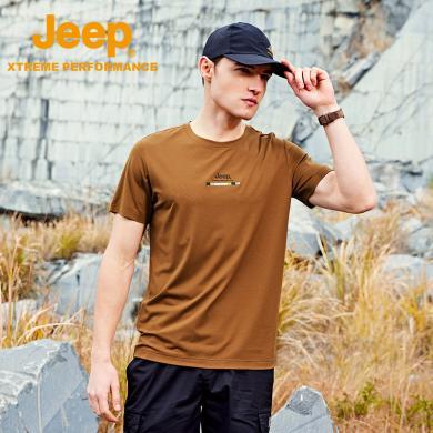 【莫代尔】Jeep/吉普户外速干T恤男跑步吸汗短T越野运动衣短袖上衣J322094521
