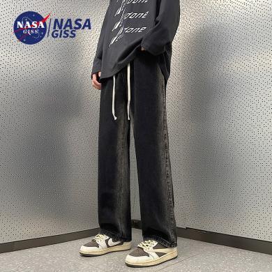 NASAGISS 春季新款男士牛仔裤高街男孩百搭宽松直筒休闲长裤牛仔裤休闲裤男裤子牛仔裤男春夏直筒宽松高街男孩潮流牛仔裤春夏牛仔裤男士春秋长牛仔裤休闲裤男牛仔裤*CCC*MJ&L309