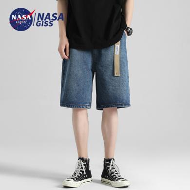 NASAGISS 夏季男士牛仔短裤CityBoy日系复古水洗宽松牛仔短裤男生休闲裤牛仔短裤男夏季oversize休闲五分裤子高街复古直筒宽松大裤衩男港风复古牛仔裤*CCC*MJ&501