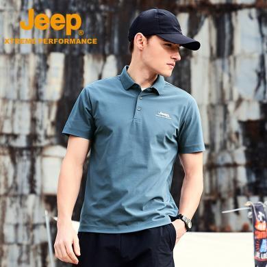 Jeep/吉普男士新款透气短袖POLO衫户外UPF50+防晒吸湿速干健身冰丝运动T恤J322099953