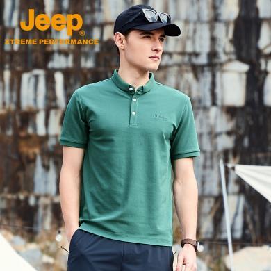 Jeep/吉普男士索罗娜凉感工装POLO衫户外透气短袖T恤小翻领商务休闲男装J322099907