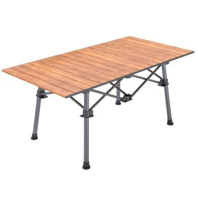 威野营户外折叠木纹桌