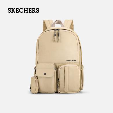 Skechers斯凯奇男女款休闲时尚多功能户外大容量旅行登山双肩包SL322U013