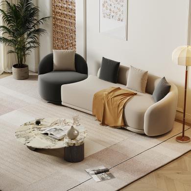 现代简约拼色沙发客厅大小户型防猫抓极简意式北欧布艺沙发