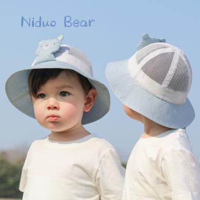 尼多熊2023宝宝帽子儿童帽子男女夏季网眼遮阳帽婴儿帽子MS347