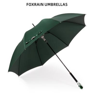 foxrain晴雨两用直杆长柄伞绿宝石英国风轻奢高颜值防晒防紫外线女伞