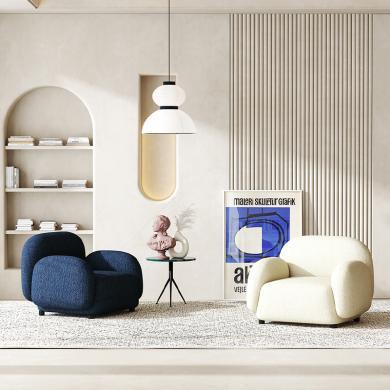 薏米达意式现代轻奢单人懒人沙发椅客厅极简单人椅设计师沙发椅