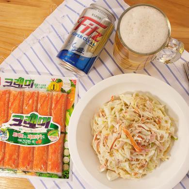 韩国蟹棒 客唻美蟹味棒模拟蟹肉蟹棒火锅180g*3袋 即食低脂蟹柳
