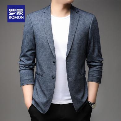 罗蒙男士西服2023春季新款商务休闲百搭单西简约职业工装西装外套S3F258620
