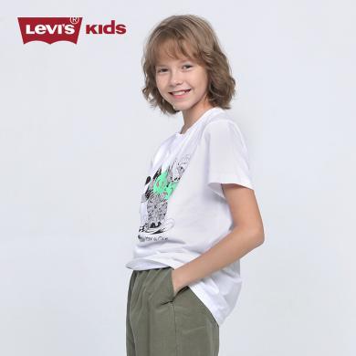 Levi's李维斯儿童装夏季新款男童纯棉短袖T恤男孩中大童体恤 【rookie精选】LVB-TE-D153