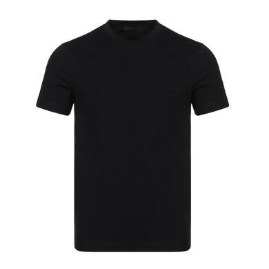 【支持购物卡】Prada/普拉达  男士黑色棉质圆领短袖T恤简约舒适休闲 香港直邮