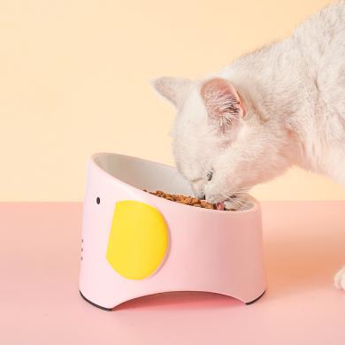 喵仙儿宠物瓷碗猫猫用品宠物喂食器宠物碗斜口碗高脚猫咪陶瓷碗