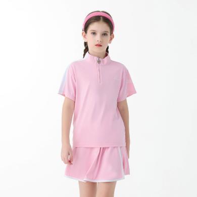Kappa卡帕童装女童夏装儿童短袖套装2024夏季新款时髦洋气两件套