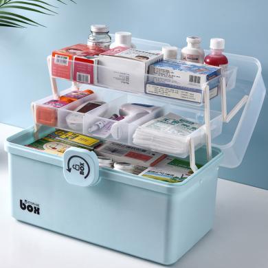 星优医药箱家用多层大容量便携医疗应急常备药小药箱家庭装药品收纳盒S