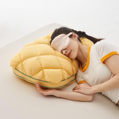原品の纺 菠萝面包枕头枕芯护颈椎枕助睡眠宿舍单人枕头家用单只装