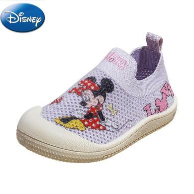 迪士尼2024幼童学步鞋春新款透气软底休闲卡通幼儿鞋儿童鞋