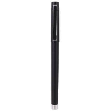 得力中性笔0.5mm碳素笔S74学生书写办公商务签字笔黑色水笔子弹头金属质感手感舒适