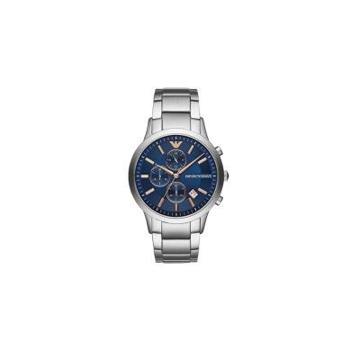 【支持购物卡】阿玛尼手表（EmporioArmani）飞行员手表男士深蓝色石英表AR11458 白色