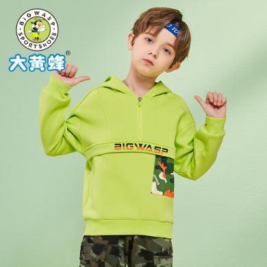 大黄蜂童装男童卫衣春装新款韩版纯色上衣T恤儿童套头卫衣632161623