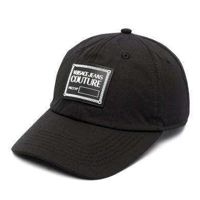 【支持购物卡】 范思哲帽 男女通用棉质混纺白色徽标棒球帽 E73GAZK15-EZS346-E899 黑色