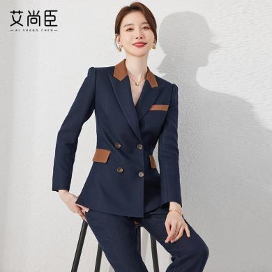 艾尚臣西装外套女2023春款上衣小个子西服套装职场通勤韩版职业装工作服