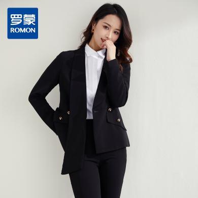 【上衣+裤子】罗蒙春秋西服套装女士设计感个性时尚西装两件套