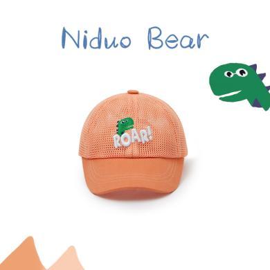 尼多熊儿童帽子宝宝鸭舌帽男女网眼透气春夏季薄款婴儿棒球帽MSQ230