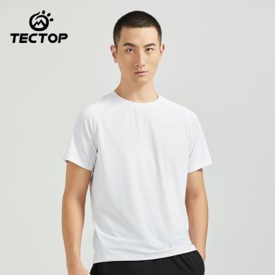 TECTOP/探拓春夏新款男士速干T恤舒适透气男款短袖圆领速干衣