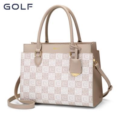 GOLF/高尔夫女士手提包女大容量包包新款潮女士印花时尚质感单肩包斜挎包 B243834