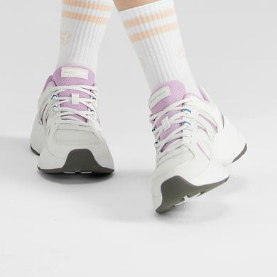 Skechers斯凯奇女鞋夏季新款休闲鞋复古运动鞋厚底百搭时尚白色香芋紫老爹鞋S8730078