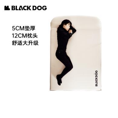 黑狗BLACKDOG海绵加厚带枕自动充气垫BD-CQD002