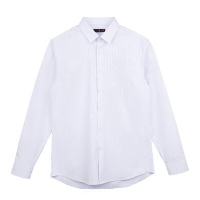 【条纹刺绣】才子男装长袖衬衫男春季新款易打理吸湿透气衬衣 11235E0221