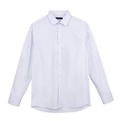 【竹纤维】才子男装长袖衬衫春季新款竖条纹刺绣顺滑透气衬衣11235E0121