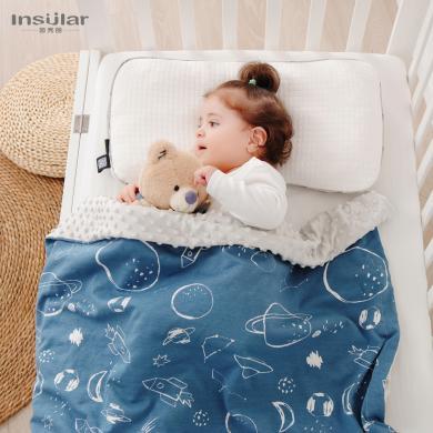 茵秀丽安抚豆豆毯新生儿抱被婴儿盖毯午睡空调毯婴儿车防风毯
