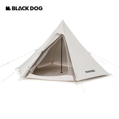Blackdog黑狗户外露营帐篷便携式折叠米色印第安金字塔加厚防暴雨BD-ZP003