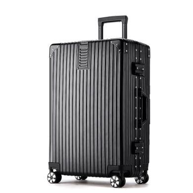 纳兰杜新款铝框拉杆箱万向轮旅行箱行李箱复古密码箱子