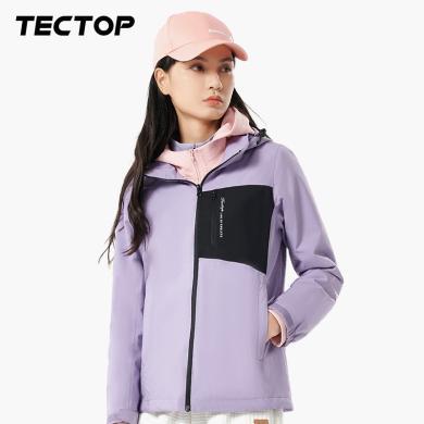TECTOP/探拓户外秋冬新款单冲锋衣女款防风保暖旅行徒步登山外套
