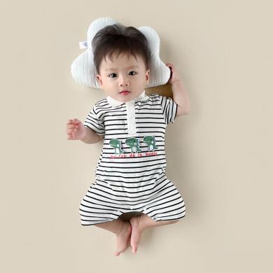 Peninsula Baby婴儿夏季衣服欧美恐龙男宝宝衣服夏季短袖婴儿连体衣薄款婴儿衣服