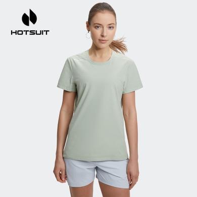 hotsuit后秀女士短袖T恤 夏季宽松潮流透气圆领运动上衣百搭 622210002